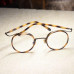 Vintage Round tortoise Eyeglasses men's round yellow tortoise glasses clear lens