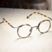 Vintage Round tortoise Eyeglasses men's round yellow tortoise glasses clear lens