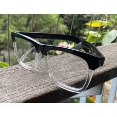 Men Full Fim Glasses Frame Black Crystal Eyeglasses Square Solid Acetate Eyewear