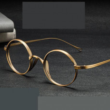 Retro Round Pure Titanium Glasses Frames Women Full Rim Eyeglasses Frames Men