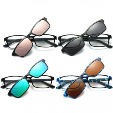 Magnetic Clip-on Polarized Sunglasses Rx Eyeglass Frames UV Driving Fishing K453