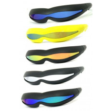 SPACE ROBOT RAVE DJ COSTUME CYCLOPS FUTURISTIC SHIELD SUN GLASSES Polarized Lens