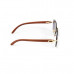 Men's Rimless Purple Gradient Tint Hip Hop Gold Frame Woodgrain Sunglasses