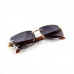 Men's Rimless Purple Gradient Tint Hip Hop Gold Frame Woodgrain Sunglasses