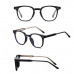 Women Men Anti-Blue Light Plain Glasses Retro Artistic Full Rim Glasses Frame B