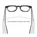 Women Men Anti-Blue Light Plain Glasses Retro Artistic Full Rim Glasses Frame B