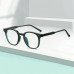 Women Men Anti-Blue Light Plain Glasses Retro Artistic Full Rim Glasses Frame B