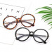 Women Men Anti-Blue Light Glasses Retro Round Large Frame Plain Glasses Frame N