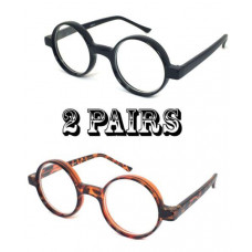 2 Pair Combo READERS Lightweight Round JOHN LENNON VINTAGE Style READING GLASSES