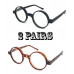 2 Pair Combo READERS Lightweight Round JOHN LENNON VINTAGE Style READING GLASSES