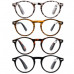 3/6 Pairs Retro Round Spring Hinges Vintage Reading Glasses Womens Mens Readers