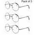 3 Pack Classic Metal Round Reading Glasses Mens Womens Vintage Readers +1.0~+4.0