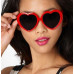 Ladies Love Heart Shape Sunglasses Oversized Cat Eye Girls Fancy Dress Hen Party