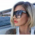 XXL OVERSIZED "Lauren" Women Sunglasses  Flat Top Square Shadz Gafas ROSE