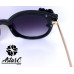 Black Gold Round Oversized Polarised Metal Polarised Sunglasses Women - AstarC